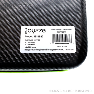 Joyzze™ 22 Piece Blades Case - Back barcode placement