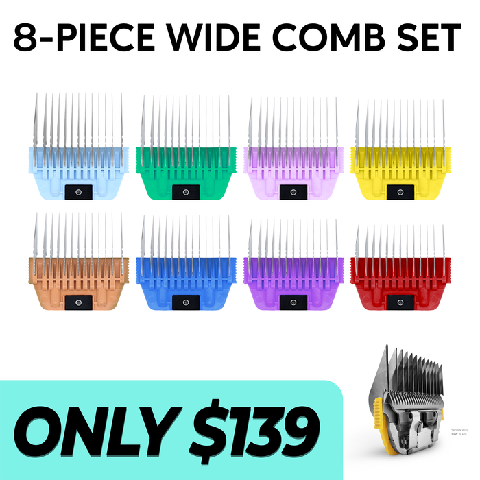 Wide Metal Combs Set | 8-Piece • A-Series
