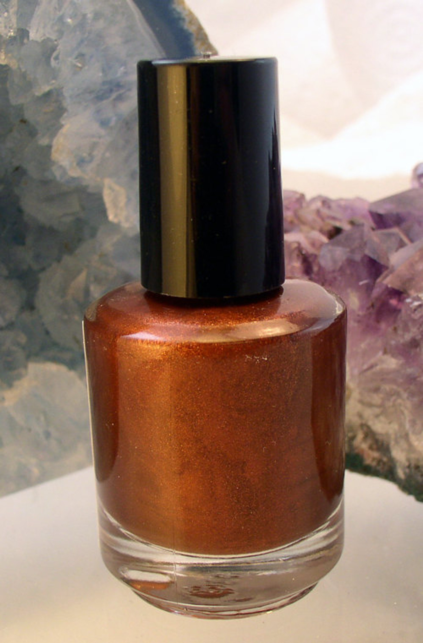 Makeup face looks winter themed credit Copper Candy Nail Polish - The All Natural Face