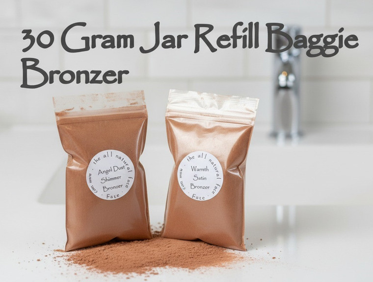 Vegan Large Refill Baggies for 30 Gram Jars of Bronzer Vegan Large Refill Baggies for 30 Gram Jars of Bronzer