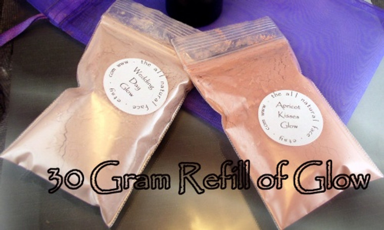 Vegan Large Refill Baggies for 30 Gram Jars of Glow