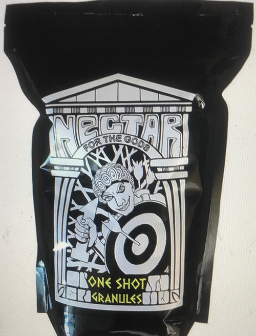 Nectar for the Gods One Shot Granules

Oregon’s Only’s answer to amending soils for super soil style gardening.

One Shot is a blend of natural ingredients that are ground into fine powders and held together with
a molasses binder in small pellets. The molasses activates and encourages microbial activity in the
soil to consume the pellets in a slow fashion. One Shot is designed to last the entire season, but not
much longer.

Also great for reconditioning recycled soils and adding to super soil recipes.

Ingredients: Worm castings, ferrous sulfate, bone meal, fish bone meal, kelp extract, alfalfa meal,
feather meal, kelp meal, rock dust, soybean meal, natural calcite (limestone), beneficial bacteria and
fungi, and molasses.