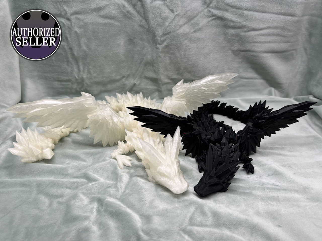 Adult Crystal Wing Dragon- Pink, Miniature, 3D printed