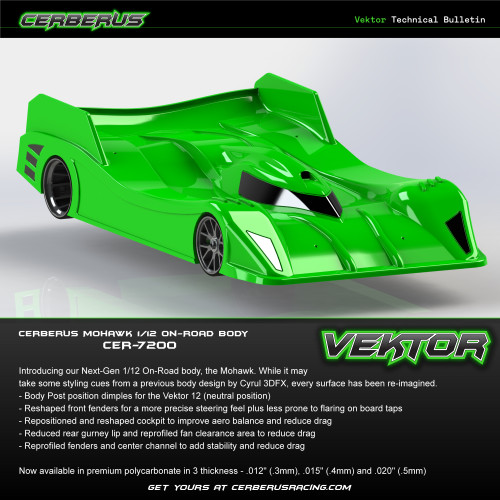 CERBERUS Mohawk 1/12 On-Road Body