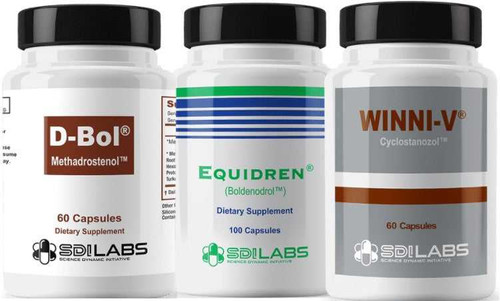 <p>The &lsquo;Power 3&rsquo; Combo stack offered by SDI-Labs includes one bottle of <strong>D-BOL&trade;</strong> (60 capsules &ndash; 230mg Methadrostenol&trade; per capsule), one bottle of <strong>WINNI-V&trade;</strong> (60 capsules &ndash; 418mg Cyclostanozol&trade; per 2-capsule serving), and one bottle of <strong>Equidren&trade;</strong> (100 capsules &ndash; 1,060mg Boldenodrol&trade; per 2-capsule serving).*</p>
<p>This powerful combination is the ultimate stack for a spring/summer time regime. Bought separately, these three bottles total $224.85 ($74.95 each) &mdash; power up for the warm season with the Power 3 Combo for $219.99 and SAVE!*</p>
<p><img src="https://cdn11.bigcommerce.com/s-bujehav66g/images/stencil/original/image-manager/power3-resized1-opt.jpg" alt="POWER 3 COMBO label" /></p>
<p><em>*These statements have not been evaluated by the Food and Drug Administration. This product is not intended to diagnose, treat, cure, or prevent any disease.</em></p>