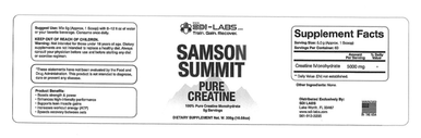 Samson Summit Pure Creatine label