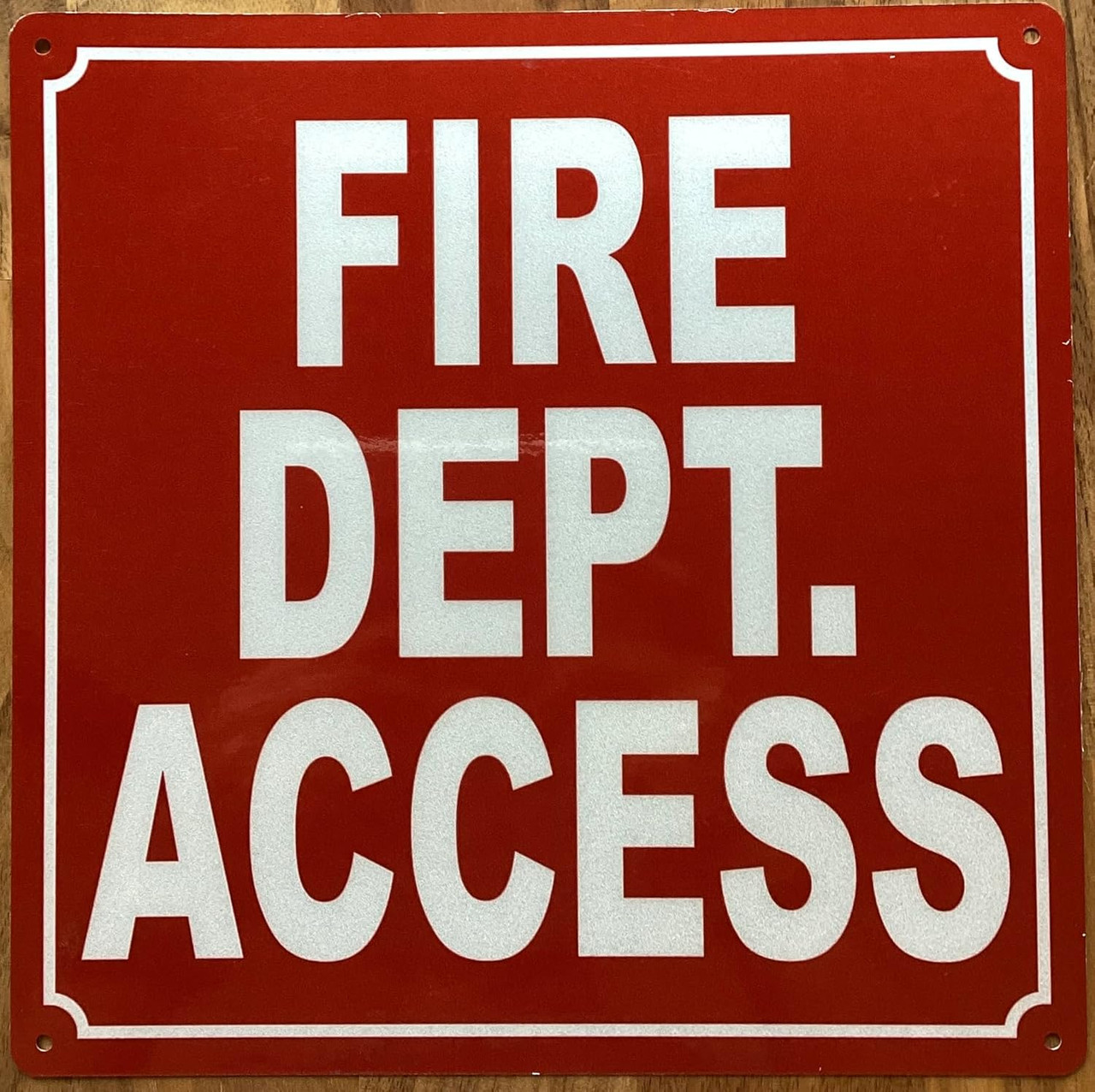Fire Department access Sign/fd access sign (red, 10x10 Inches ...
