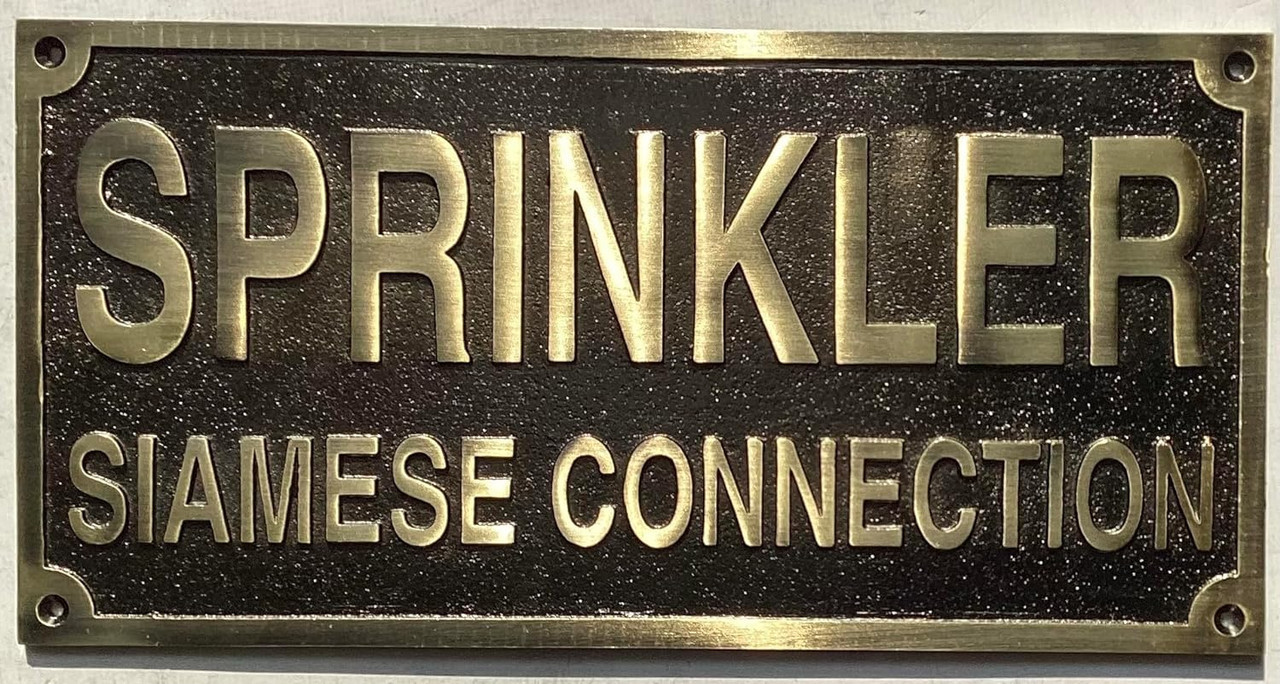 Cast Aluminum Sign - cast bronze color/cast brass color