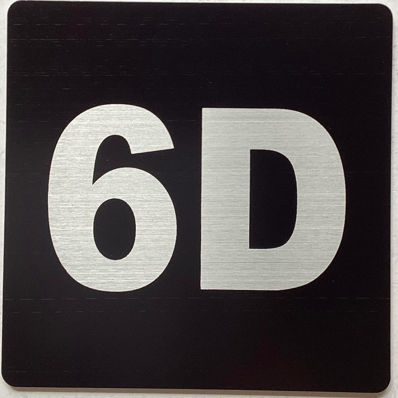 Apartment number 6D sign - UNIT NUMBER 6D SIGN/SUITE 6D SIGN (BLACK ...