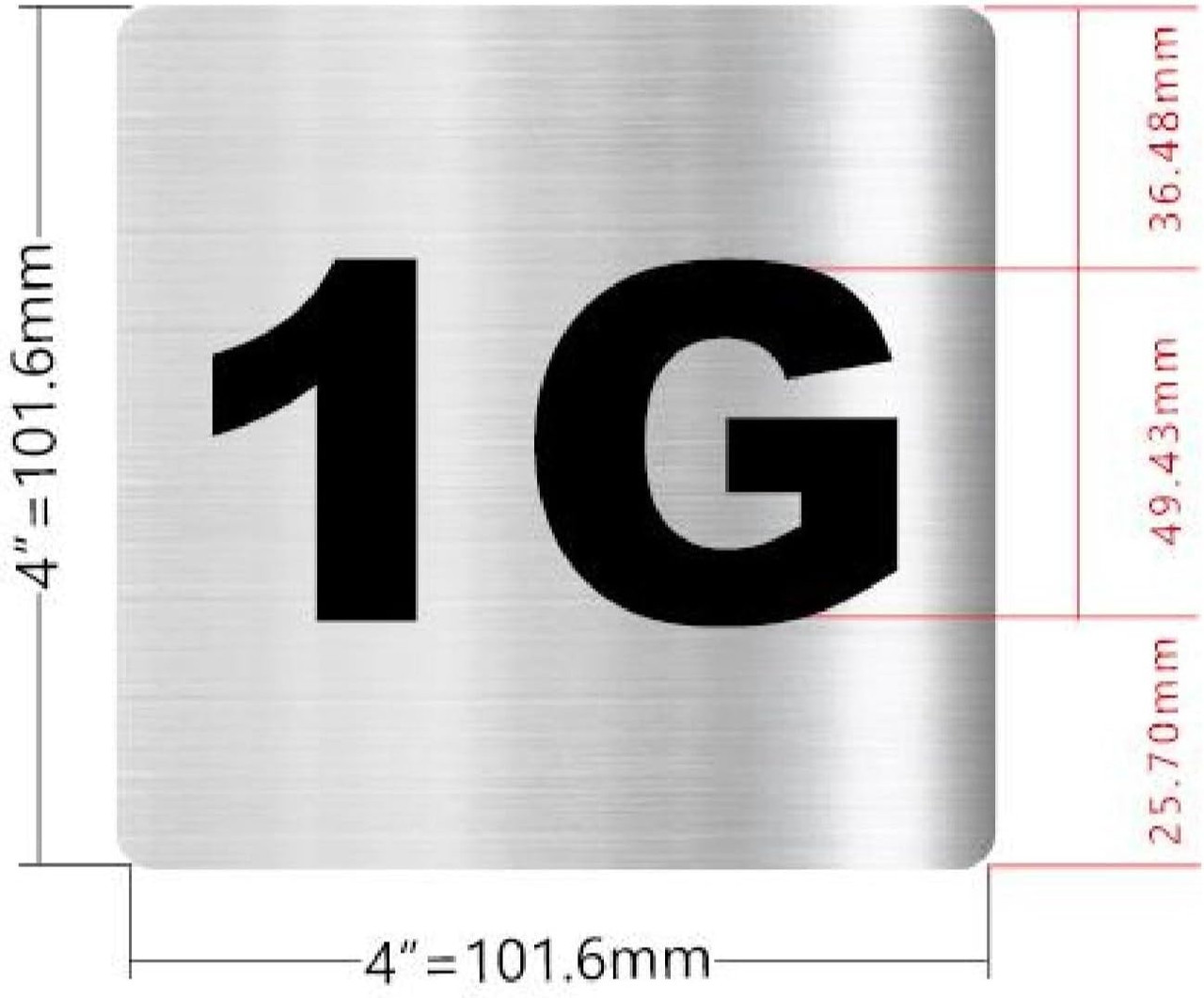 Apartment number 1G sign - UNIT NUMBER 1G SIGN (SILVER, SIZE 4x4 inch ...