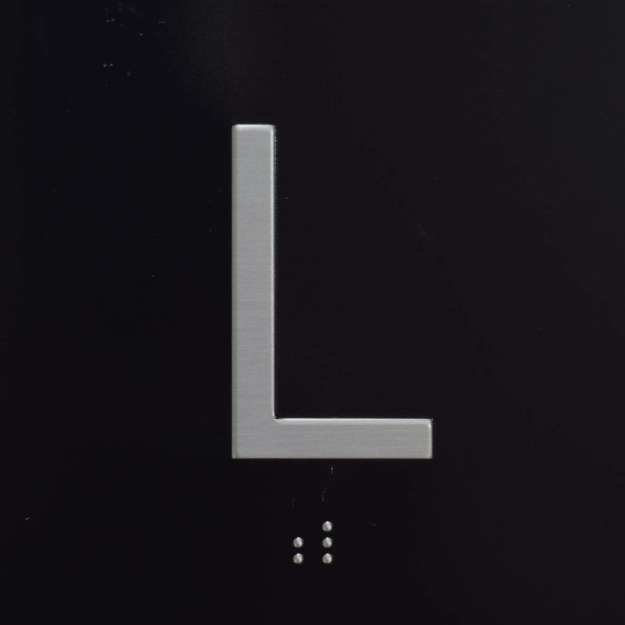 L Elevator Jamb Plate Sign- (Lobby Elevator JAMB) with Braille and ...