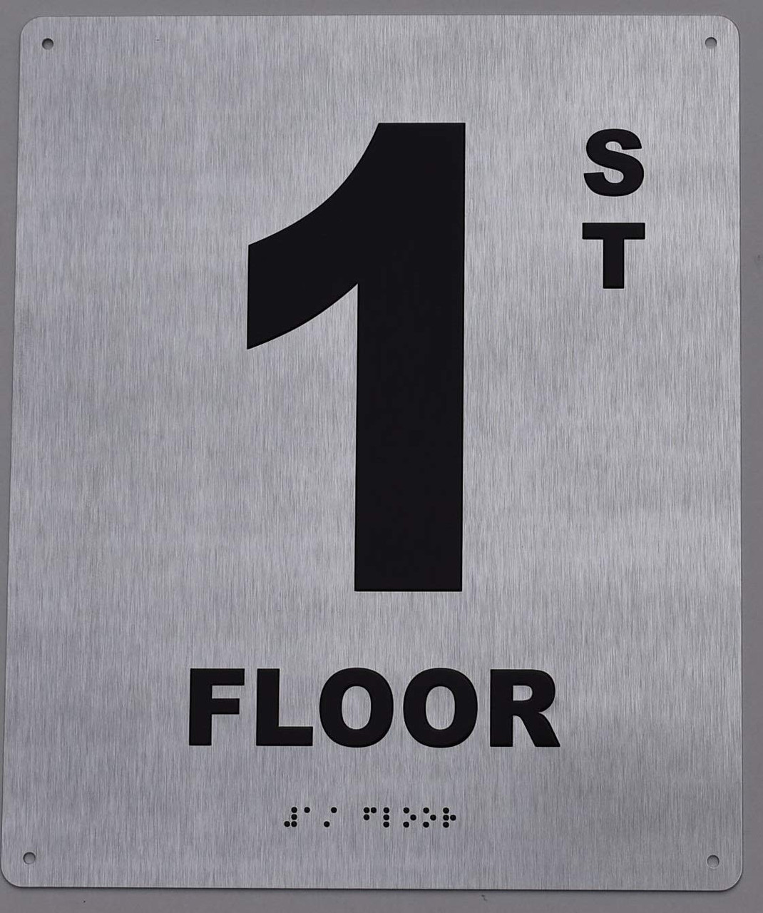 1ST Floor Sign-Tactile Signs - Floor Number Tactile Touch Braille Sign ...