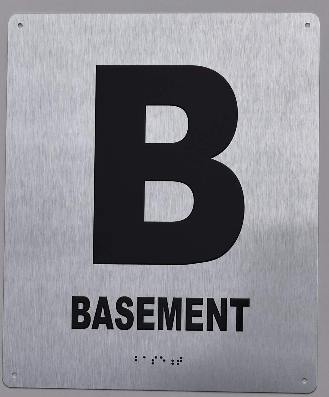 Basement Floor Number Sign-Tactile Signs - Tactile Touch Braille Sign ...