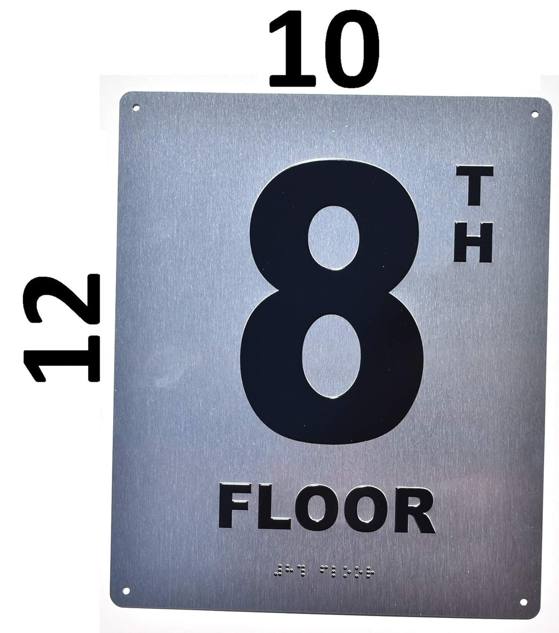 8TH Floor Sign-Tactile Signs - Floor Number Sign-Tactile Signs ...