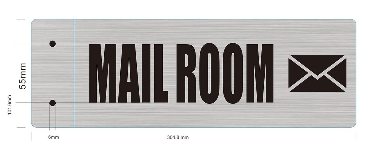 Projecting Hallway Sign Number Mail Room Sign -Two-Sided/Double Sided Projecting, Corridor and Hallway ...