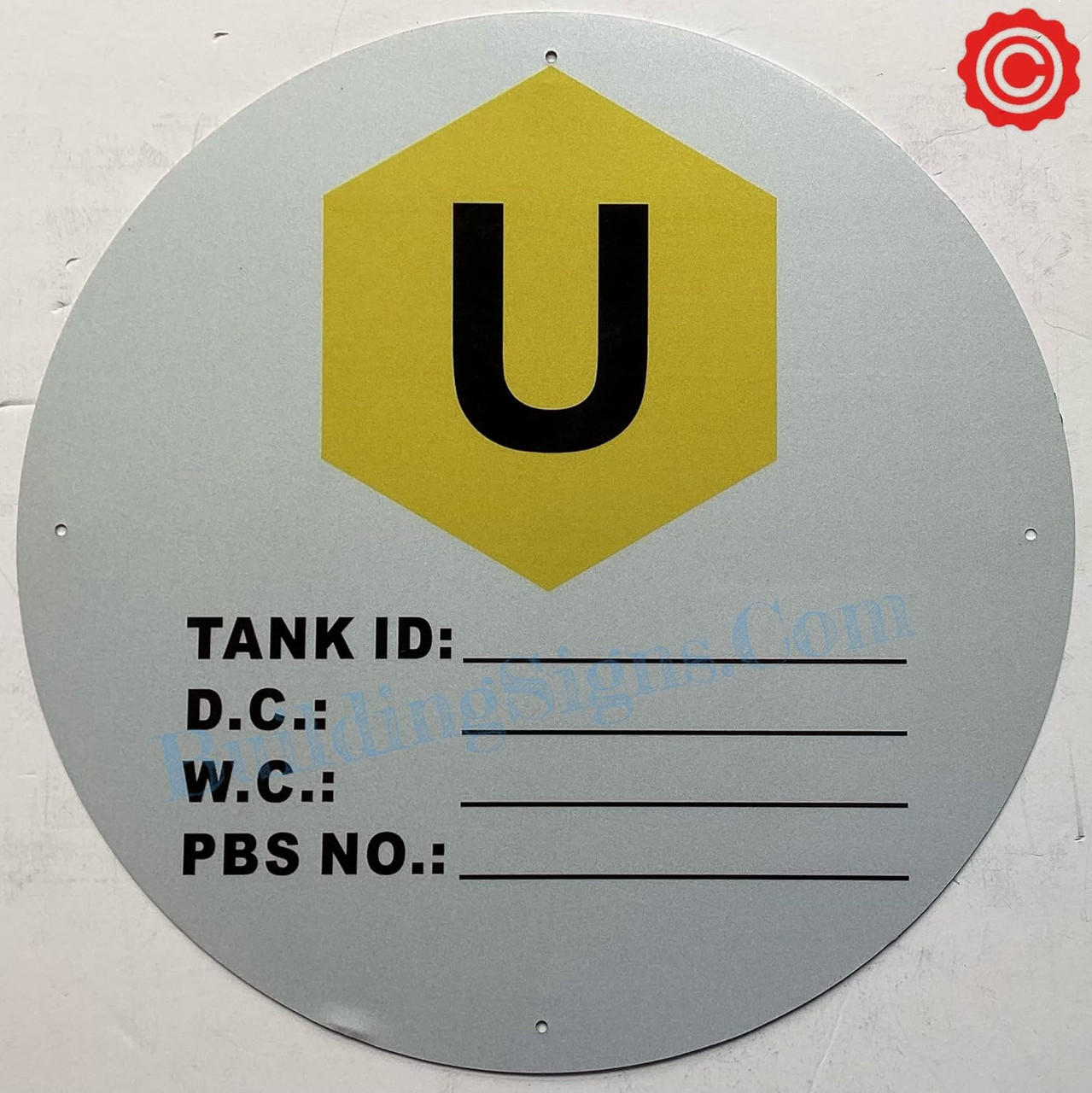 Tank Signages U TANK SIGN- Ultra Low Sulfur Tank Id SIGN (WHITE REFLECTIVE. 14 INCH ...