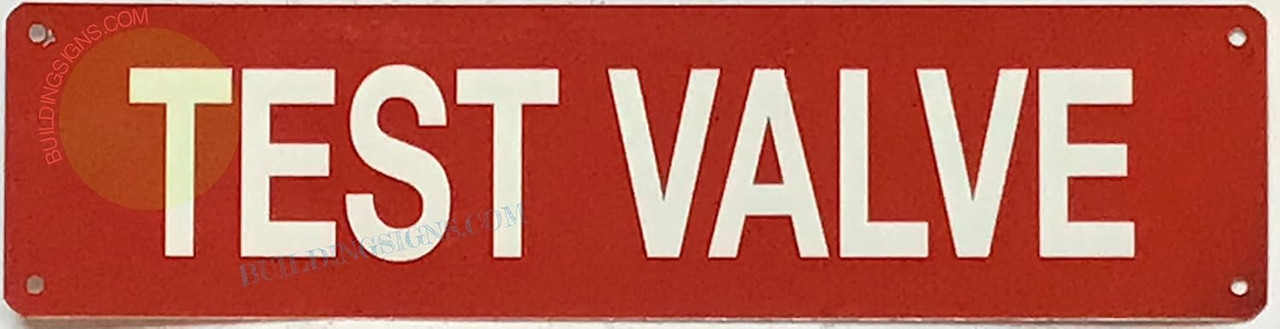 Safety Valve Testing Sticker TEST VALVE SIGN, Fire Safety Sign (Red, Reflective, ALUMINUM-RUST FREE ...