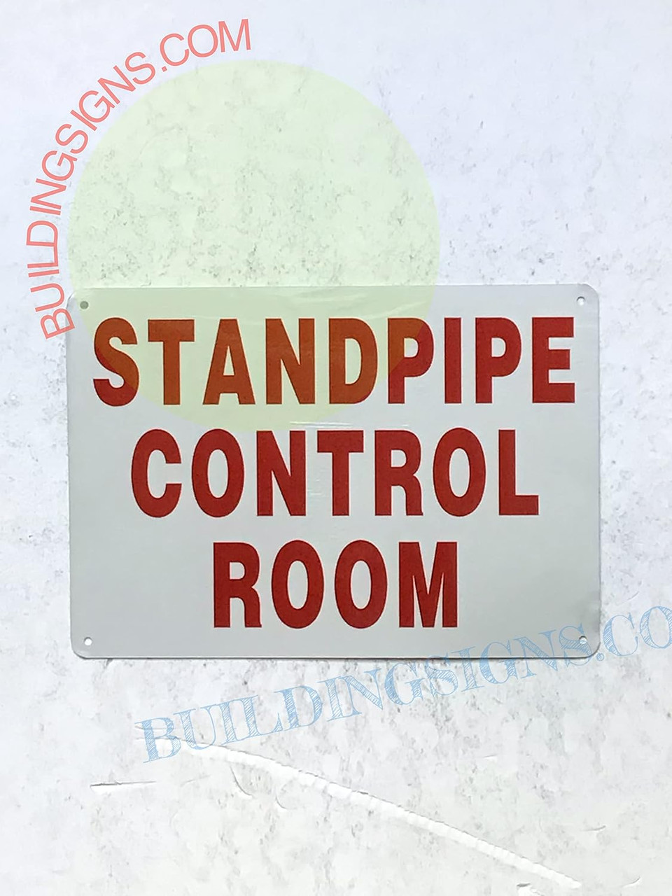 Control Romm Sign STANDPIPE CONTROL ROOM SIGN (Aluminum Reflective , white, size 10x7 Inch)