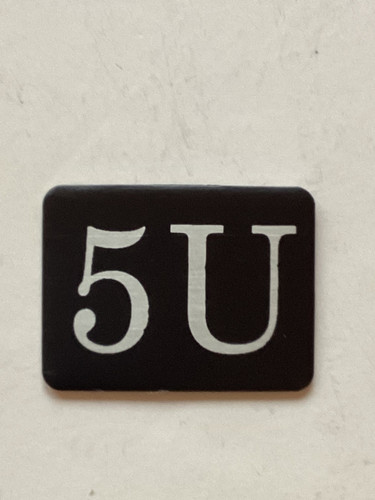 5U Mailbox Number Sign / Locker Number Sign – Rust-Free Aluminum with Adhesive Backing
