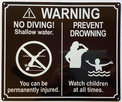 Warning NO Diving sign