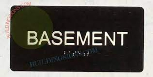 BASEMENT SIGN Tactile Touch Braille Sign BASEMENT SIGN Tactile Touch Braille Sign