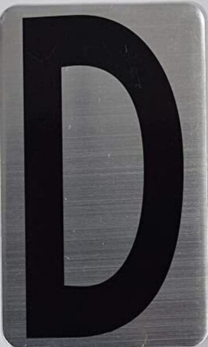 Apartment Number SignLetter D  - Porte D'argent line