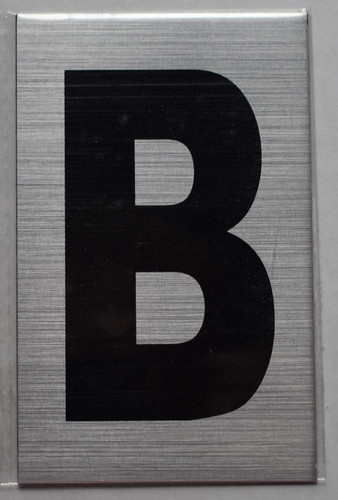 Apartment Number SignLetter B  - Porte D'argent line