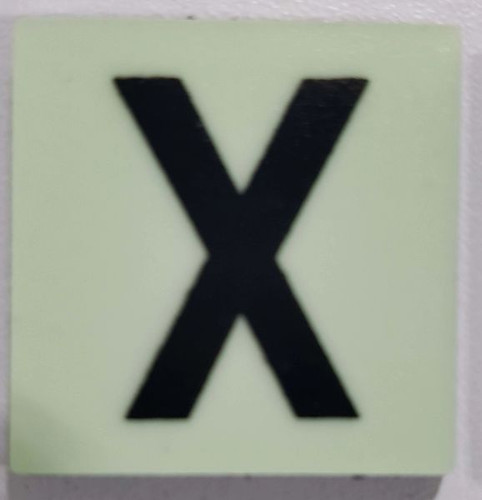 Glow in dark Number X sign The Liberty Line Glow in dark Number X sign The Liberty Line