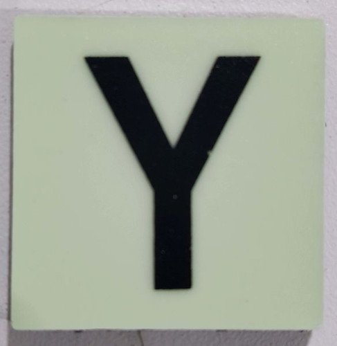 Glow in dark Number Y sign The Liberty Line Glow in dark Number Y sign The Liberty Line
