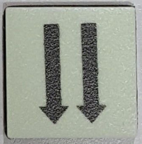 PHOTOLUMINESCENT 2 DOWN ARROWS SIGN The Liberty Line PHOTOLUMINESCENT 2 DOWN ARROWS SIGN The Liberty Line