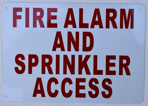 FIRE Alarm and Sprinkler Access Sign