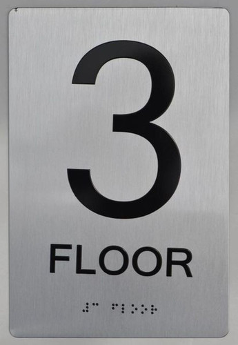 3rd Floor Sign-Tactile Signs