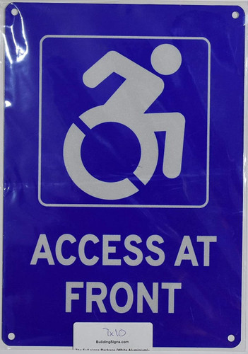 ADA Access at Front Sign-Tactile Signs