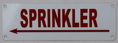 Sprinkler Left Arrow Sign