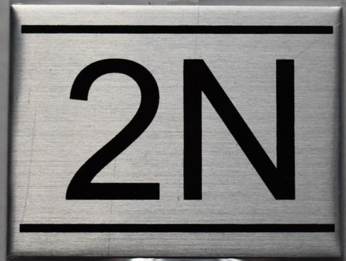 APARTMENT NUMBER Sign2N -BRUSHED ALUMINUM