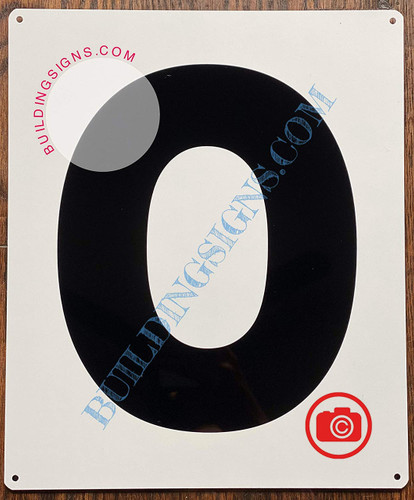 Large Number 0 Sign -Metal SignParking LOT Number Sign
