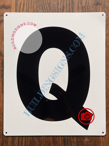 Large Letter Q-Metal SignParking LOT Sign
