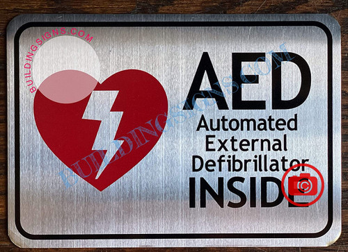 AED AUTOMATED External DEFIBRILLATOR Sign