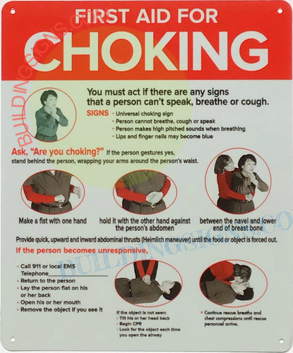 FIRST AID FOR CHOKING SIGN FIRST AID FOR CHOKING SIGN