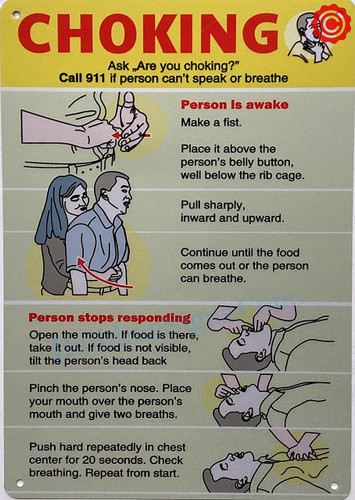 CHOKING Notice - Restaurant CHOKING Notice sign CHOKING Notice - Restaurant CHOKING Notice sign