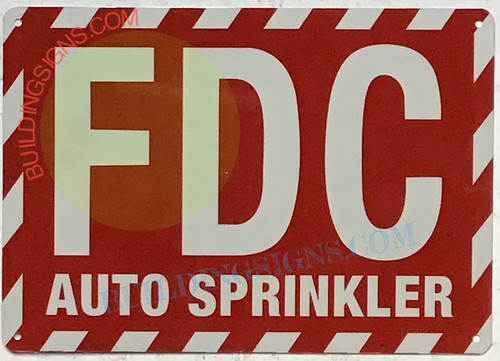 FDC AUTO Sprinkler Sign FDC AUTO Sprinkler Sign