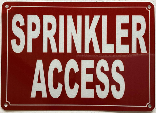 SPRINKLER ACCESS SIGN