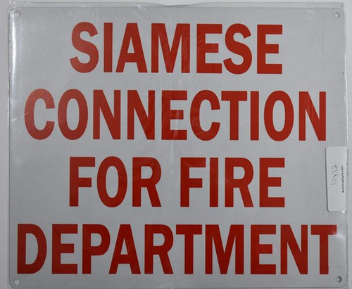 Siamese Connection for FIRE Department Sign Siamese Connection for FIRE Department Sign