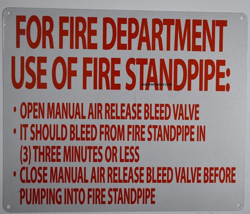 Manual air Release Sign