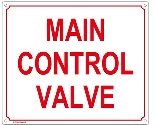 MAIN CONTROL VALVE SIGN