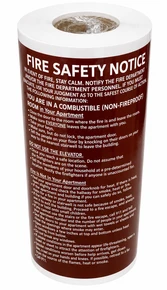 FIRE SAFETY NOTICE ROLL