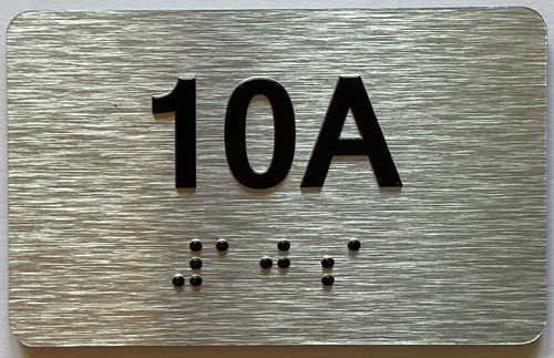 Apartment Number Unit 10A Sign