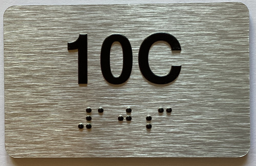 Apartment Number unit 10C Sign