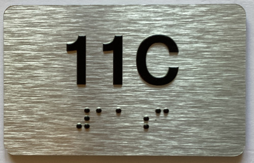 Apartment Number unit 11C Sign