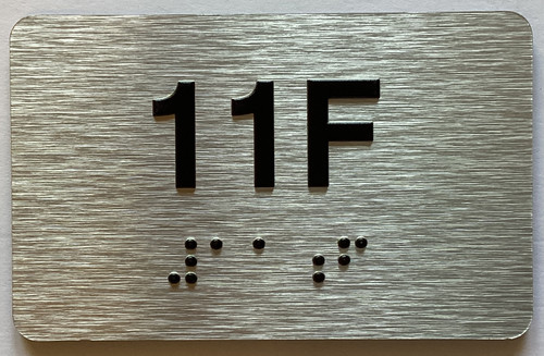Apartment Number unit 11F Sign